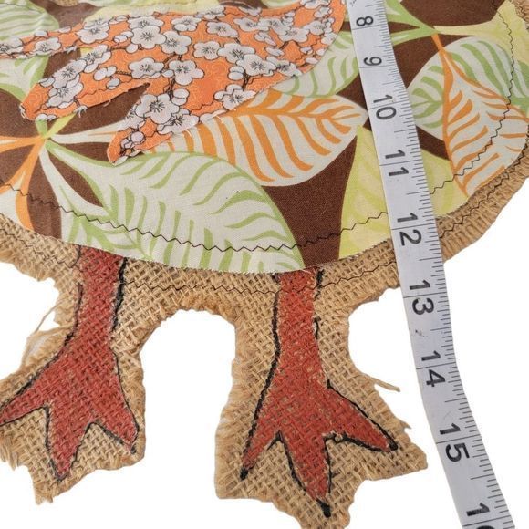 Burlap hanging chicken rooster colorful boho rustic Farmhouse - Picture 3 of 4
